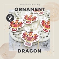 Cny ORNAMENT DRAGON GIFT tag- Hang tag Greeting Card GIFT sticker hampers parcel box christmas Birthday christmas cny ramadan lebaran