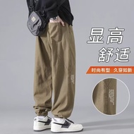 Men Cargo Pants Ankle-tied pants Summer Zipper Khaki Loose Pockets Casual Work Trousers Cargo pants 