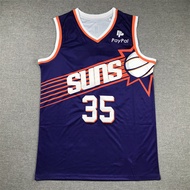 Jersi bola keranjang Suns 35 ungu Durant 2024, jersi bola keranjang Suns Durant ungu