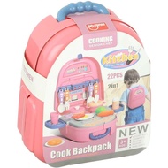 Kitchen Set Cook Backpack 22pcs No.688-82A Cooking Utensils - Cute Girls Toys