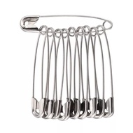 JHG Silver metal safety pins 12pieces【Pardible】