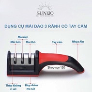 Compact and Convenient Handheld 3-Slot 3-Slot Knife Sharpener