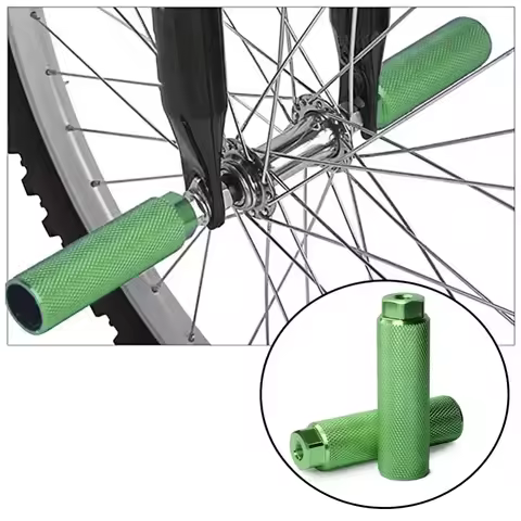 Aluminum Alloy Anti-Slip Bike Pegs for BMX Bicycle, Fit 3/8 Inch Axles, Foot Rest Pedal Accessories