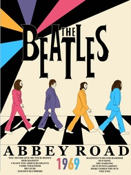 โปสเตอร์ The Beatles เดอะบีเทิล Lennon McCartney รูปภาพขนาดใหญ่ ของขวัญ วงดนตรี Music Poster ของแต่ง