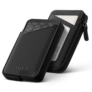 VULKIT-กระเป๋าสตางค์ใส่บัตรหนังป้องกัน RFID แบบบางบรรจุ10 + ใบ & Cash-VW113แบบพับ
