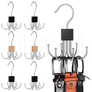 1/2/4Pcs Wooden High Manganese Steel Six-claw Hanger - Multifunctional Rotatable Hook - Household Wa