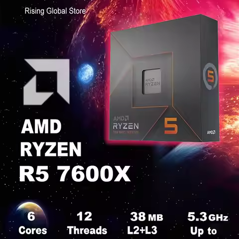 AMD RYZEN 5 7600X Brand New CPU Gaming Processor AMD R5 7600X 6-Core 12-Thread 5nm 38M Socket AM5 Wi