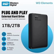 [Ready Stock]WD Elements External HDD 1tb 2tb USB3.0 Hard Disk Portable  External Hard Drives