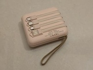 自帶四線 10000mAh ‼️ 粉紅色 USB Type C TypeC Lightning MicroUSB 充電寶 PD SCP FCP QC PowerBank Power Bank 自帶線 