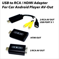 Car Android Player AV-Out USB to RCA / HDMI Adapter [ T100 7862 TS10 TS18 5760B ]
