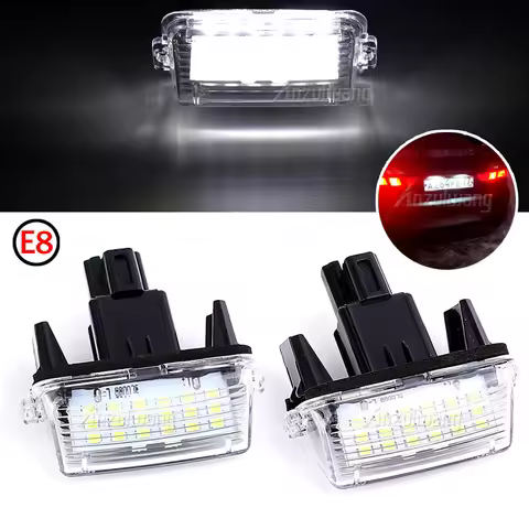 2Pcs LED License Number Plate Light Lamps For Toyota Camry Avalon Auris E18 Vios Esquire Avensis Esq