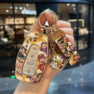 [Ready Stock]Proton X50 High-End and Fashionable Geometric Car Key Sleeve Keychain