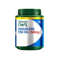 Nature's Own Odourless Fish Oil 1500mg 500 Capsules Exclusive Size