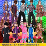 halloween halloween costume kids Halloween Disco Costume 70s Retro Disco Adult Children Bar cos Show
