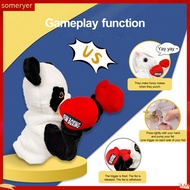 someryer|  Retractable Fist Puppet Interactive Panda Hand Puppet with Sound Effects Fun Boxing Puppet for Kids Soft and Cute Animal Hand Puppet for Playtime