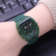 Jam Tangan Wanita Analog Model Oval Ada Tanggal Aktif Tali Karet Terbaru