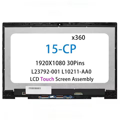 15.6in FHD LCD Touch Screen Assembly A+ For HP ENVY X360 15-CP0000AU 15-CP0086NR
