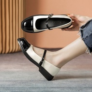 FY9 Patent Leather 3cm Casual Women's Shoes Fashion Loafers Round British Style Women's Loafers Soft