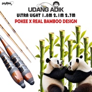 POKEE Joran Teleskopik 4/6 Ultra Light 1.8m 2.1m 2.7m 6ft 7ft 9ft (BAMBOO) Udang Galah Telescopic Ro