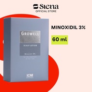 Growell Minoxidil 3% Hair Scalp Lotion 60ml for Anti Hair Loss, Hair Growth