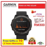 FREE RM300 VOUCHER - Garmin Fenix 6X Pro Solar Titanium Carbon Gray DLC with Black Band (10 Free Gifts)