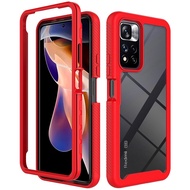 For Redmi Note 11 Pro+ Dual Layer Rugged Protection Cover For Xiaomi Redmi Note 11 Pro Plus Case TPU Bumper Crystal Armor Case