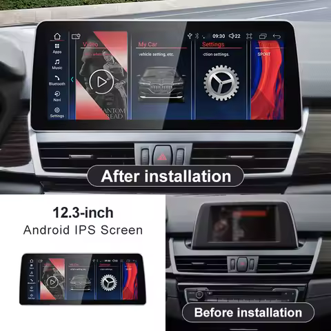 STWEI 2025 New 12.3inch ID6 ID7 ID8 UI Android System Wireless Carplay AUTO For BMW 2Series F45 F46 