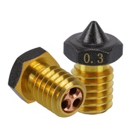 2PCS PTFE Coated CHT Nozzle E3D V6 Brass Non Stick Filament 0.3mm 0.4mm 0.8mm 1.2mm High Speed Flow 