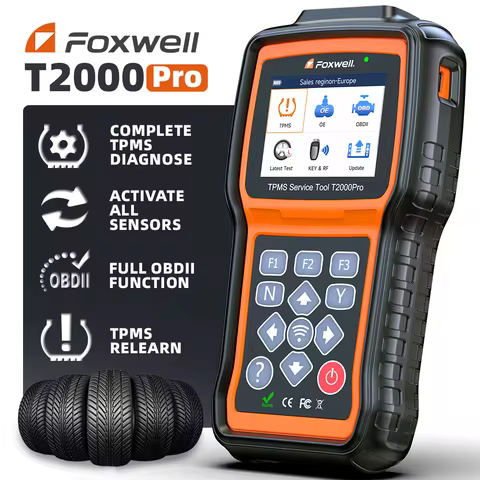 FOXWELL T2000 PRO TPMS Programming Tire Pressure Monitor TPMS Sensor Relearn Activate OBD2 Tire Pres