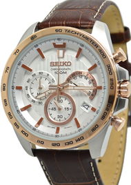 Karnvera Shop นาฬิกาข้อมือผู้ชาย Seiko Chronograph Quartz Tachymeter SSB306P1 Men's Watch