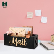 Homyl Wooden Mail Organizer for Counter Space Saving Mailbox Mail Tray Multipurpose Wall Mount or Ta