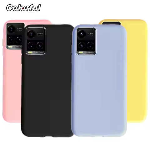 Candy Color Case For Vivo Y21 Y21s 2021 Phone Case Silicone Soft TPU Slim Back Cover For Vivo Y33s V