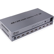 Genuine 1 to 8 HDMI Splitter Dtech DT-7148 Support