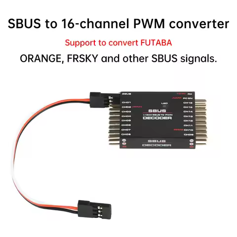 16-Channel SBUS to PWM/PPM Decoder for Frsky X8R RXSR Receiver PC Setting Compatible Remote Control 