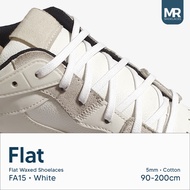 LILIN MR Shoelaces FA15 White - Flat Wax Shoelaces 5mm 70cm 80cm 90cm 100cm 120cm 150cm 180cm 200cm 