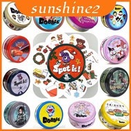 It Spot Game Interactive Party Game In A Compact Iron Box Dobble Card Game