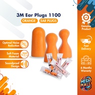 3M Ear Plugs 1100 Anti Noise Soft Foam Type 1 Pair