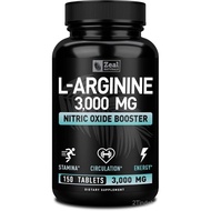 ZealsL-Arginine-3000mg,150Tablets|NitricOxideBooster|LArginineforMen&Women|SupportEnergy,Circulation
