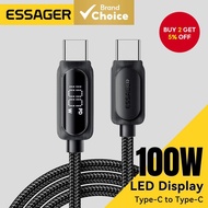 Essager 100W USB Type C to USB C Cable for Xiaomi Samsung PD 5A Fast Charging Cable for MacBook iPad