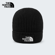 THE NORTH FACE KIDS TNF LOGO BOX CUFFED BEANIE - TNF BLACK หมวกบีนนี่ เด็ก