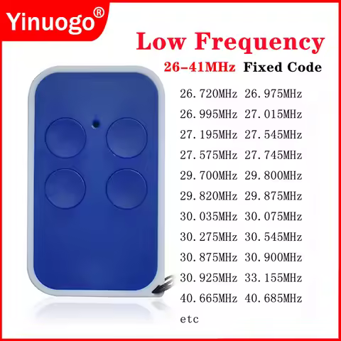 Universal Low Frequency Garage Door Remote Control 26mhz to 41mhz Fixed Code Garage Door Keychain Op