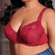 Softrhyme Women plus Size Bra Cup E Floral Lace Underwire Bra without foam Soft Cotton Lingerie 34-4