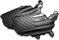 PTDecals 2 pieces of aluminium metal 3D US USA America map flag emblem 4 cm × 7 cm car racing graphi