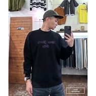 E7th.thick Q Version English Character Embroidery University T-Black (E7S38123010)