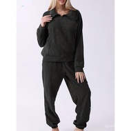 Womens 2 Piece Sweatsuits Set Casual Long Sleeve Half Zip 67AS