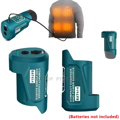 Charger Converter USB Power Charging Adapter for Bosch 10.8V/12V Li-ion Battery with USB & Type C DC