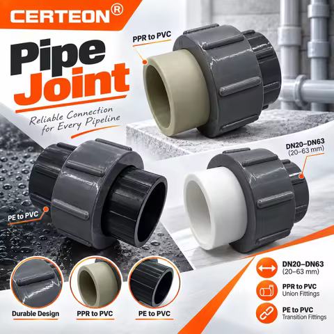 PE PPR to PVC Pipe Fittings Union Adapter 20-63mm Water Pipe Connector Transition Coupling Plumbing 