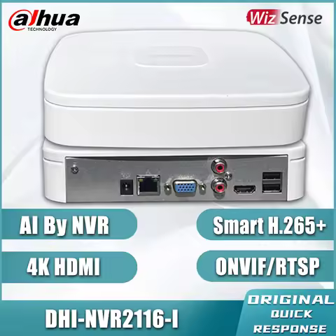 Dahua Wizsense NVR2116-I 16CH 4K Ai by NVR 1HDD UP to 6TB Onvif Perimeter Protection Video Surveilla