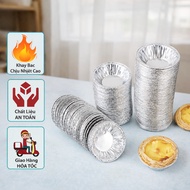 Set of 100 Foil Cup Holders for Oyster Grilled Tarts 7.2cm