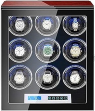 Automatic Watch Winder 9 Watch Winder Box Touch Screen Flexible Watch Pillows Piano Paint Finish Quiet Motor Watch Winder